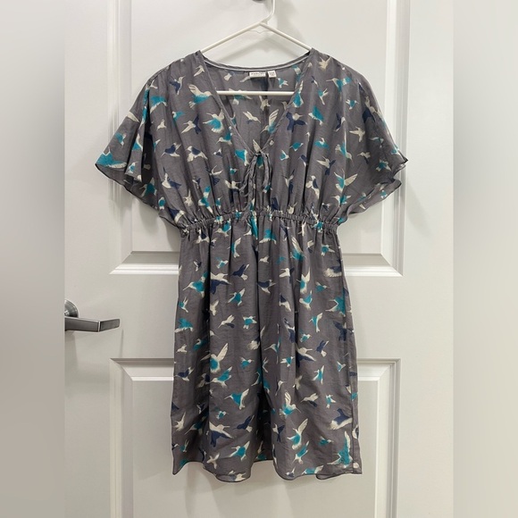 Esprit Bird Print Dress Size M - Picture 1 of 3